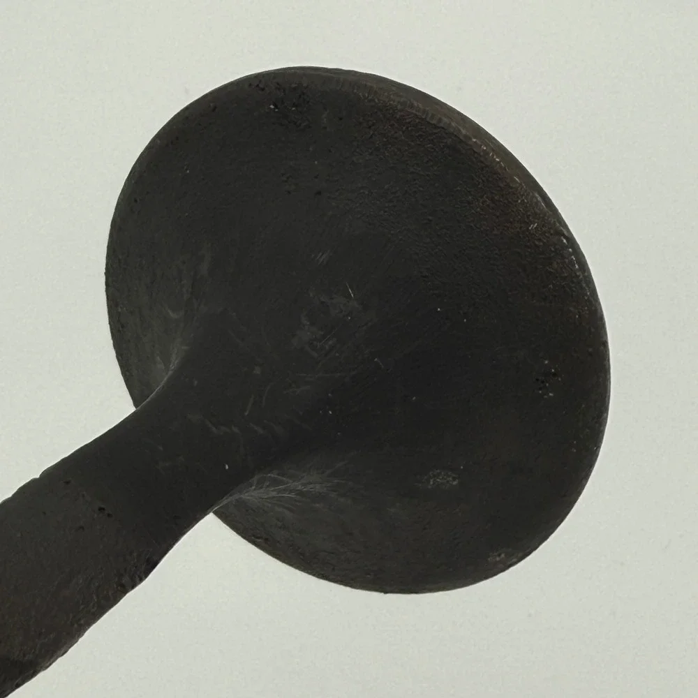 Vintage Mid Century Modern Cast Iron Candlestick Minimalist Brutalist Art‎ Decor